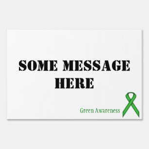 Green Standard Ribbon by Kenneth Yoncich Yard Sign