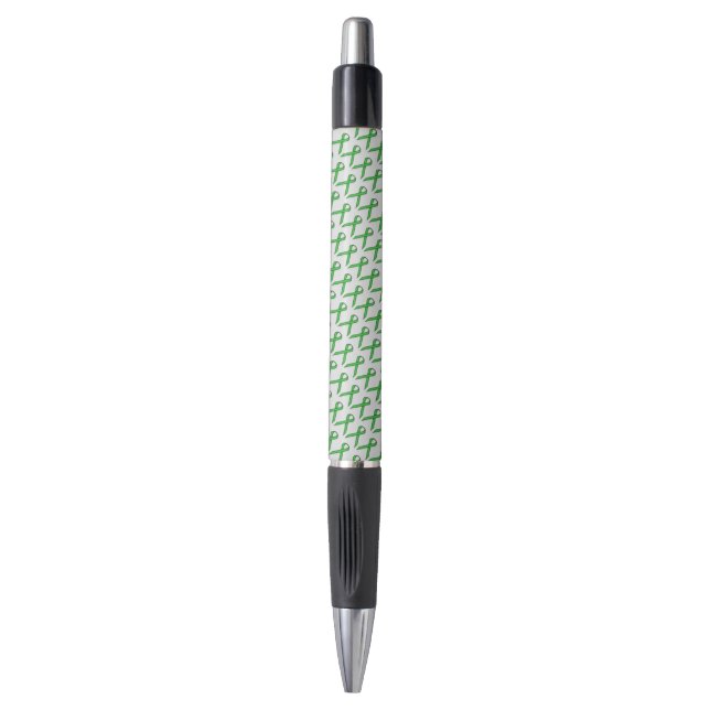 Green Standard Ribbon Pen (Front Vertical)