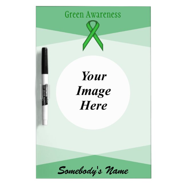 Green Standard Ribbon Template by Kenneth Yoncich Dry-Erase Board (Front)