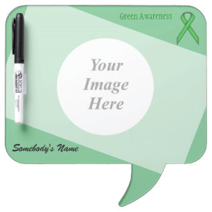 Green Standard Ribbon Template by Kenneth Yoncich Dry-Erase Board