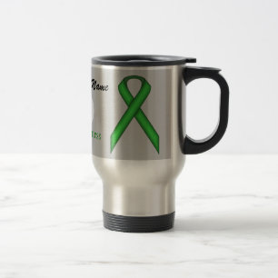 Green Standard Ribbon Tmpl by Kenneth Yoncich Travel Mug