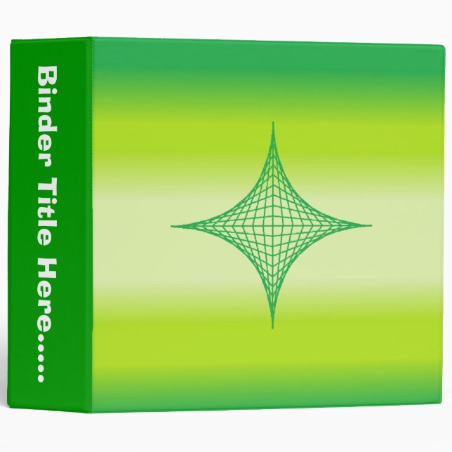 Green Star 2" 3 Ring Binder (Front/Spine)