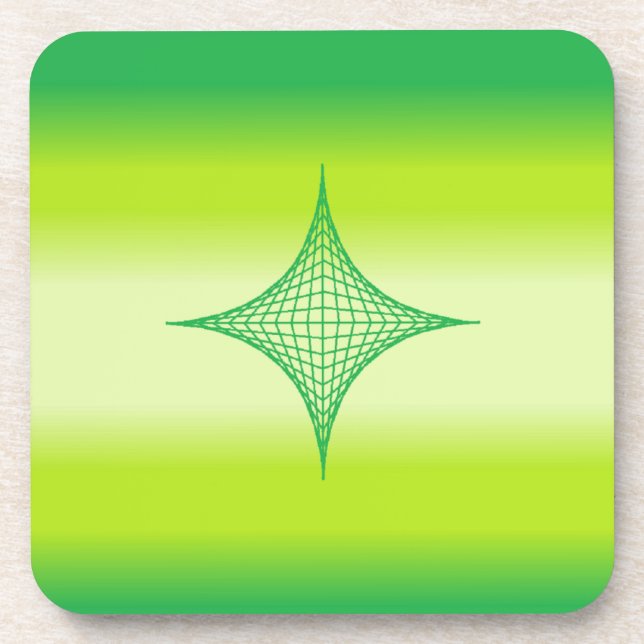 Green Star Beverage Coaster (Front)