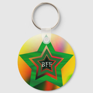GREEN STAR  BFF KEYCHAIN