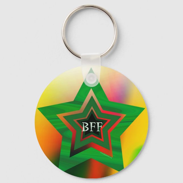 GREEN STAR  BFF KEYCHAIN (Front)