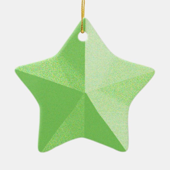 Green Star Christmas Ornament Template (Front)