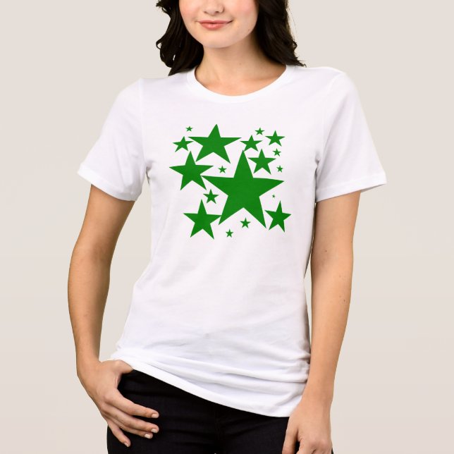 Green Star Design Tri-Blend Shirt (Front)