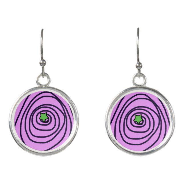 Green Star Earrings (Front)