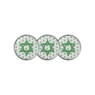 Green Star of David Seamless Golf Ball Marker