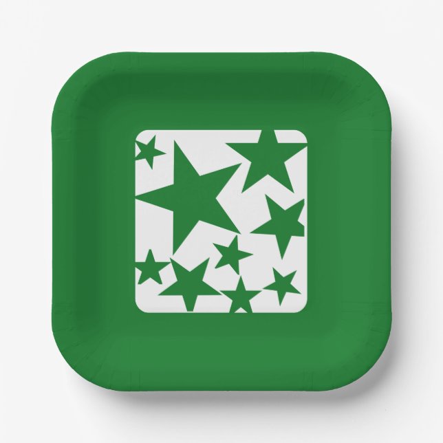 Green Star Paper Plate (Front)