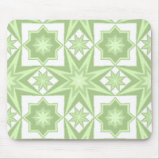 Green Star Pattern Mouse Pad