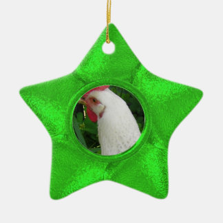 Green Star photo ornament