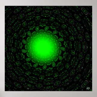 Green Star Poster