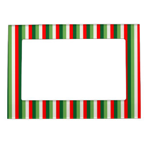Green, Star White And Red Clover Pinstripes Magnetic Frame