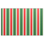Green, Star White And Red Vertical Color Blocks Fabric