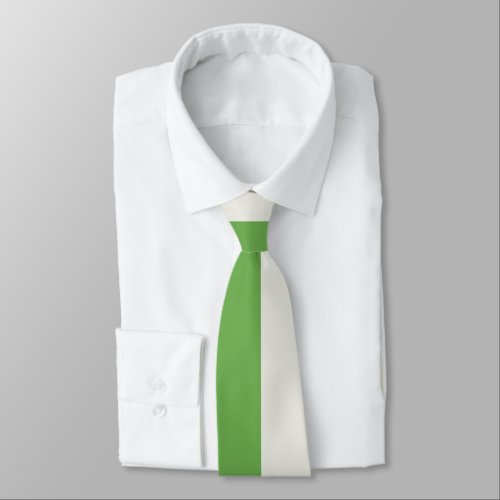 Green Star White And Red Vertical Color Blocks Neck Tie