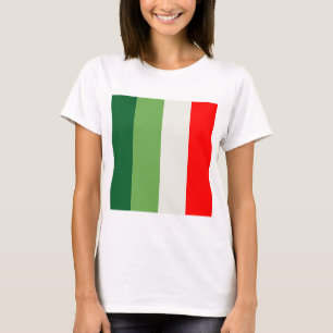 Green, Star White And Red Vertical Color Blocks T-Shirt