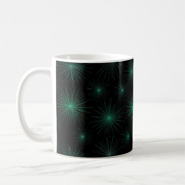 Green Starburst Coffee Mug (Left)