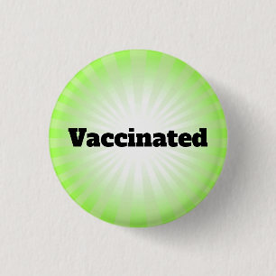 Green Starburst Vaccination Design Button