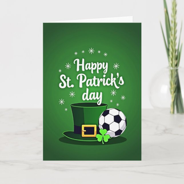 Green Starbursts Happy Day Card (Front)