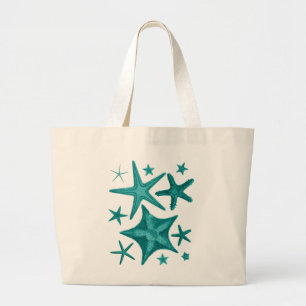 Green Starfish Collection 2 Large Tote Bag