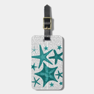 Green Starfish Collection 2 Luggage Tag