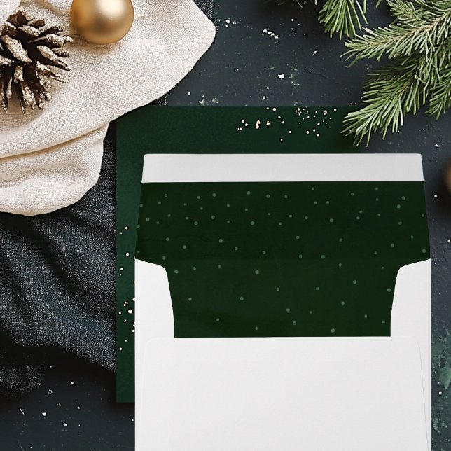 Green & Starry Christmas Envelope (Green Envelope)