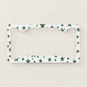 Green Stars License Plate Frame