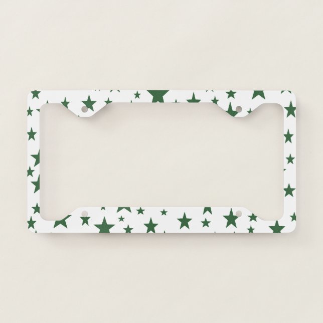 Green Stars License Plate Frame (Front)