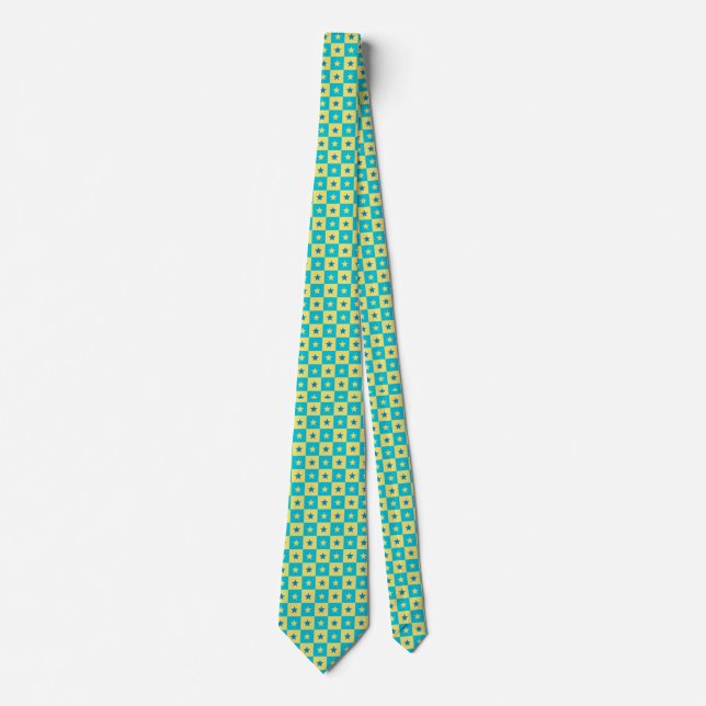 green stars neck tie (Front)