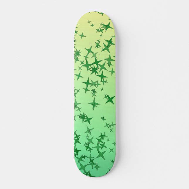 Green Stars Skateboard Deck (Front)