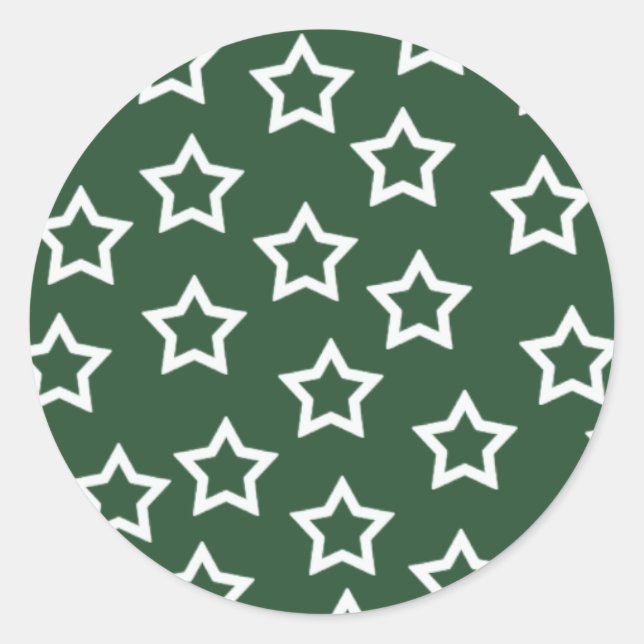 Green Stars Stickers (Front)