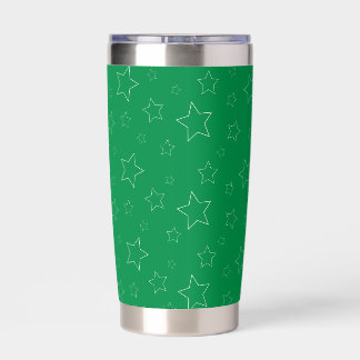 Green Stars Water Bottle Insulated Tumbler