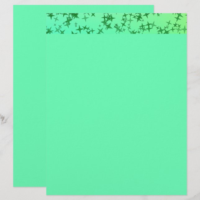 Green Stars with solid (Front/Back)