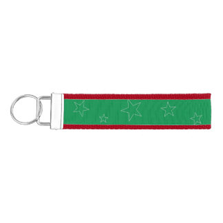 Green Stars Wrist Strap Keychain