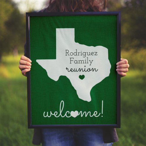 Green State of Texas Family Reunion Poster