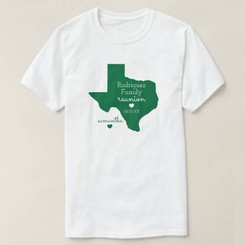 Green State of Texas Family Reunion T_Shirt