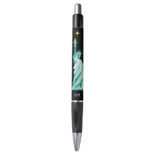 Green Statue of Liberty Image & Monogram Pen