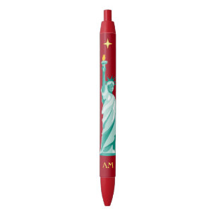 Green Statue of Liberty Image & Monogram Pen