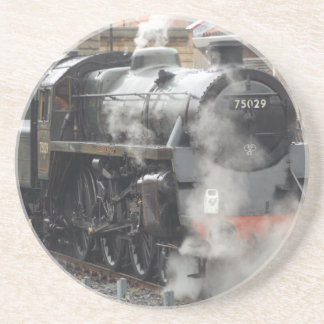 Green Steam locomotive Sandstone Coaster
