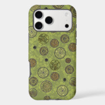 Green Steampunk Gear Medallions
