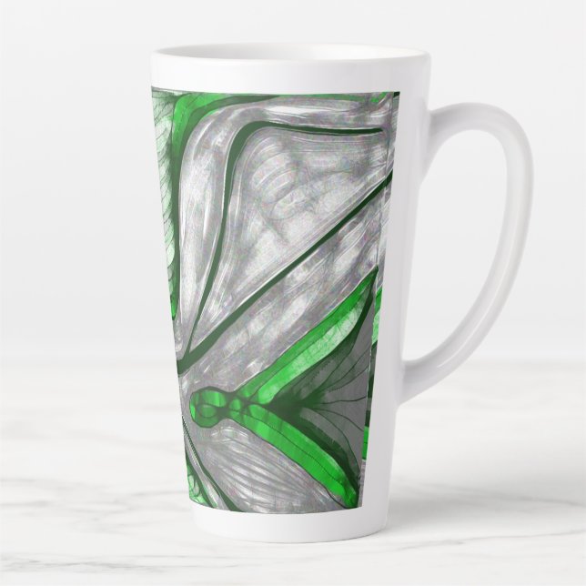 Green Steel Latte Mug (Right)