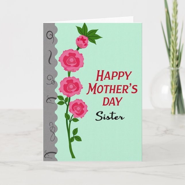Green Stem Mothers Day Card (Front)