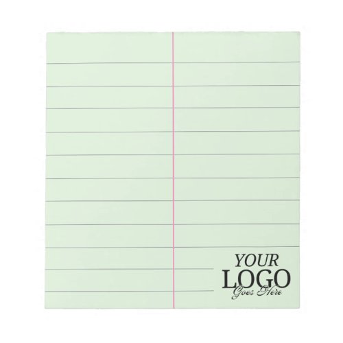 Green Steno Paper With Logo Retro Office  Notepad