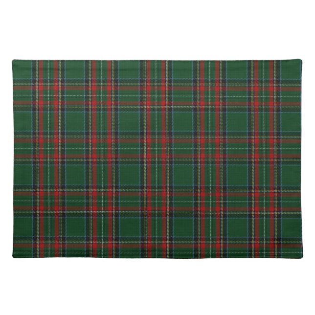 Green Stewart Plaid Cloth Placemat (Front)