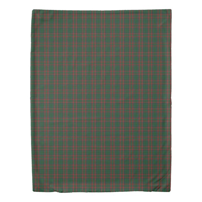 Green Stewart Plaid Duvet Cover (Front)