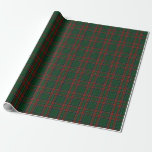 Green Stewart Plaid Wrapping Paper