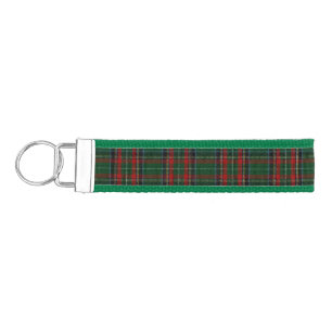 Green Stewart Plaid Wrist Keychain