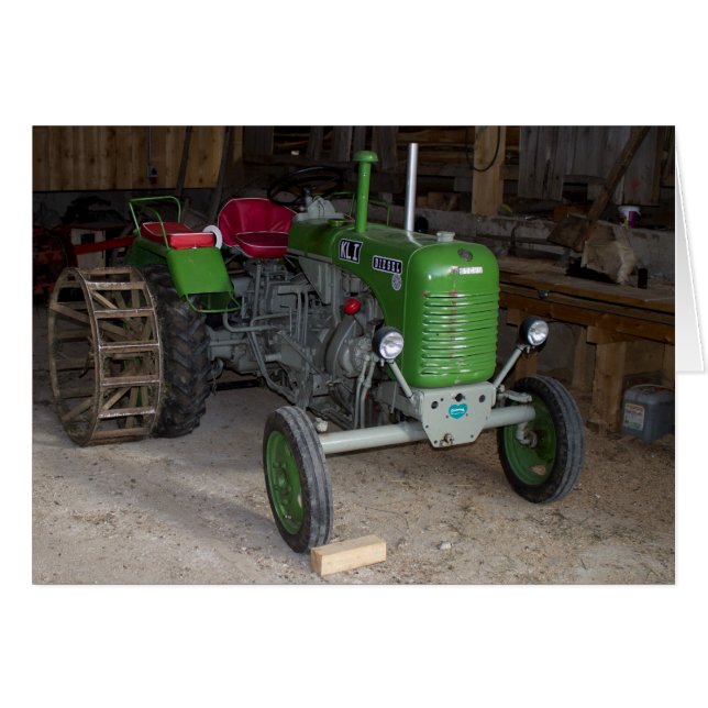 Green Steyr Tractor KL I Cards (Front Horizontal)