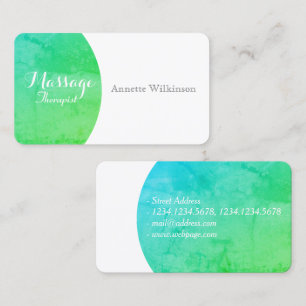 Green stone natural elegance business card